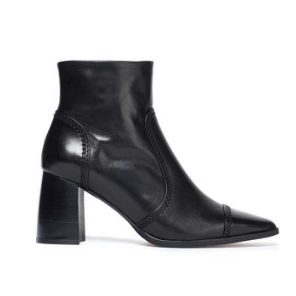 JOSEPH Leather Ankle Boots with detailed stitching 38